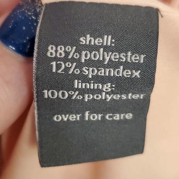 Limited pale peachy pink eyelet soft midi dress plus size 3X - Picture 7 of 10